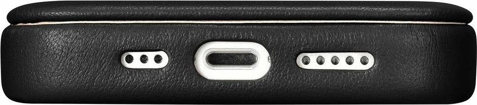 Mbështjellës iCarer CE Premium lëkurë për iPhone 14 Plus, MagSafe, i zi