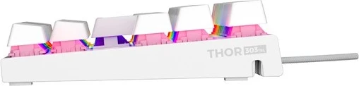 Tastierë mekanike Genesis Thor 303 TKL RGB, Outemu Peach Silent, e bardhë