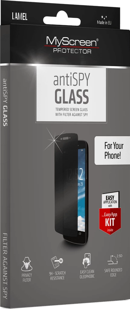 Xham mbrojtës privacy MyScreen Protector AntiSpy për Samsung Galaxy A53, Edge Full Glue