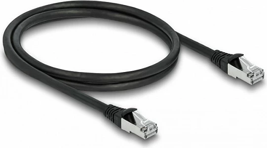 Kabllo rrjeti DeLOCK RJ45 Cat6a S/FTP, 1 m, PUR outdoor, e zezë