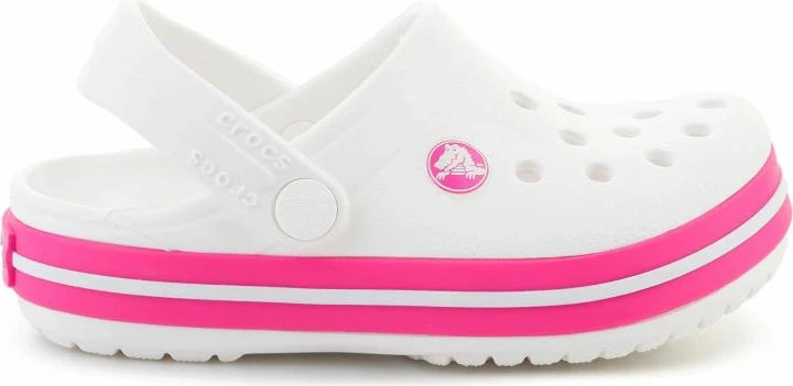 Atlete fëmijësh Crocs Crocband Kids Clog, të bardha/rozë