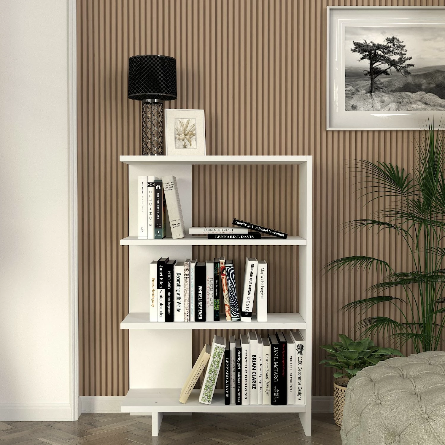 Raft librash Hanah Home, Trilion, i bardhë