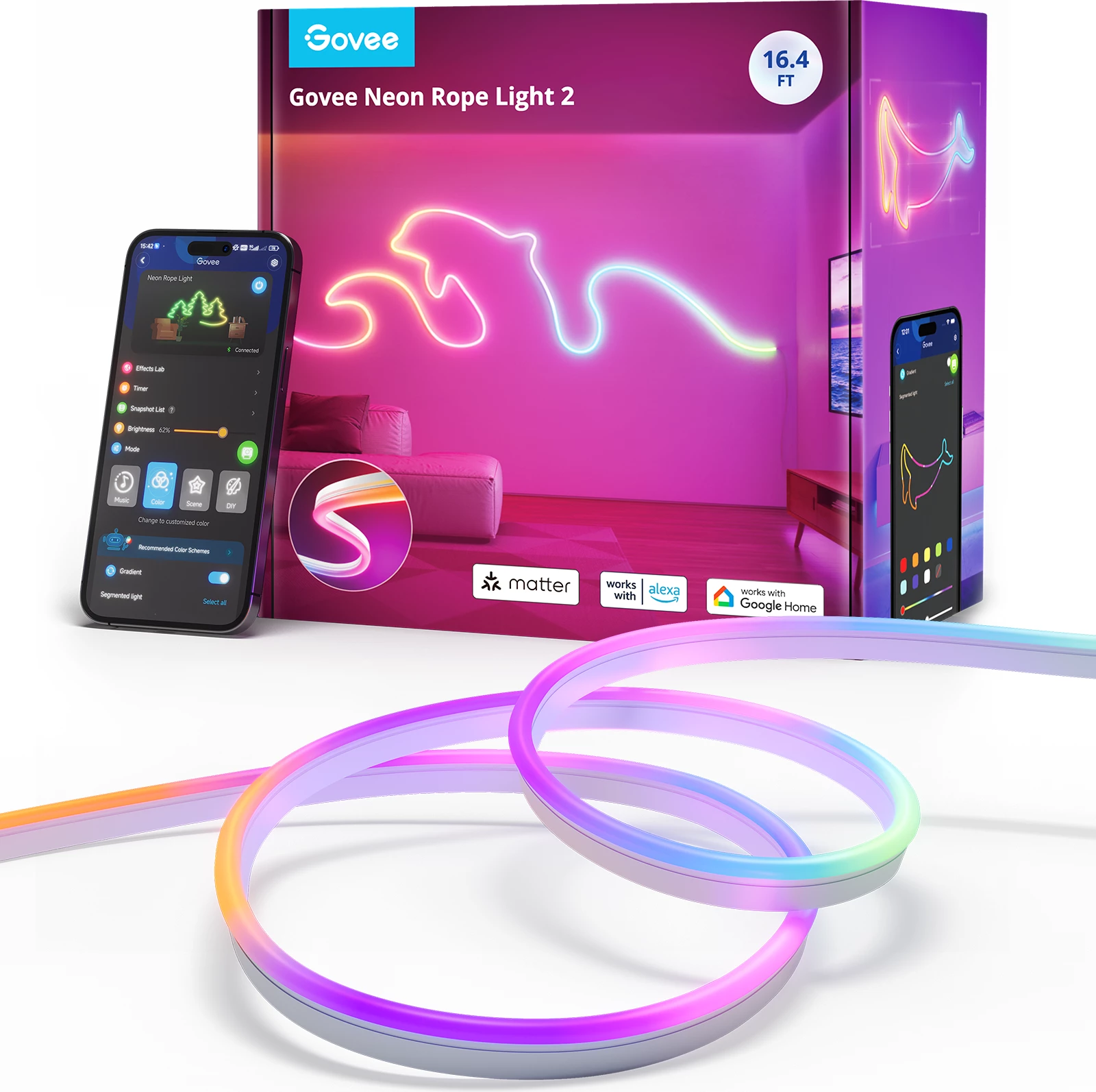 Shirit LED neon Govee H61D5 5 m RGBIC me Bluetooth