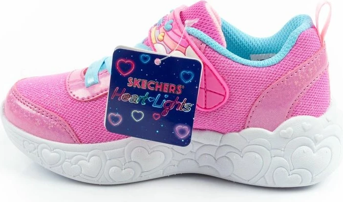 Atlete për fëmijë Skechers S Lights LED, për vajza, me Velcro [Madhësia: 21]