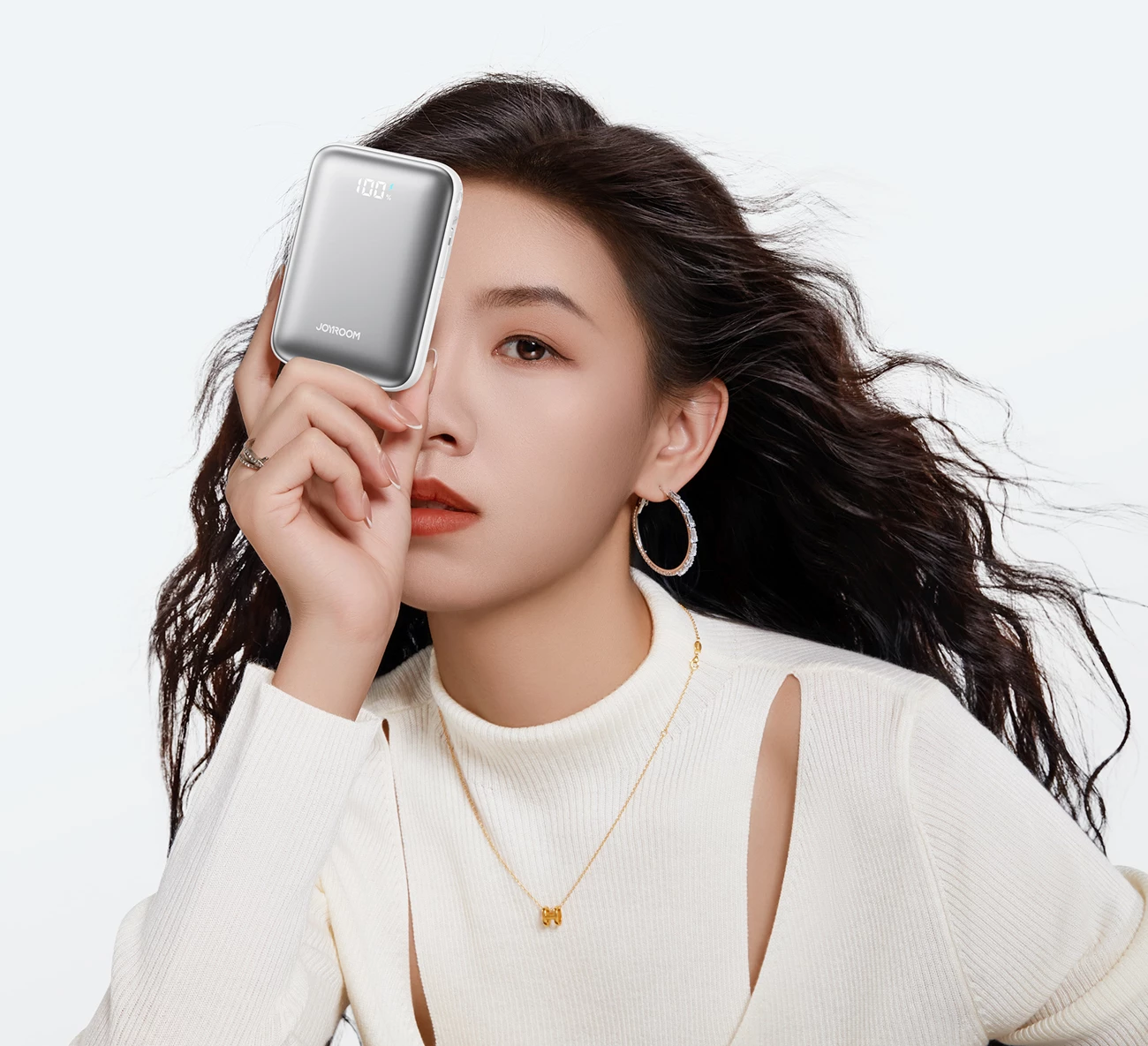 Powerbank Joyroom JR-PBF29 20000mAh 22.5W me kabllo të integrume USB-C + Lightning, i bardhë, në kuti