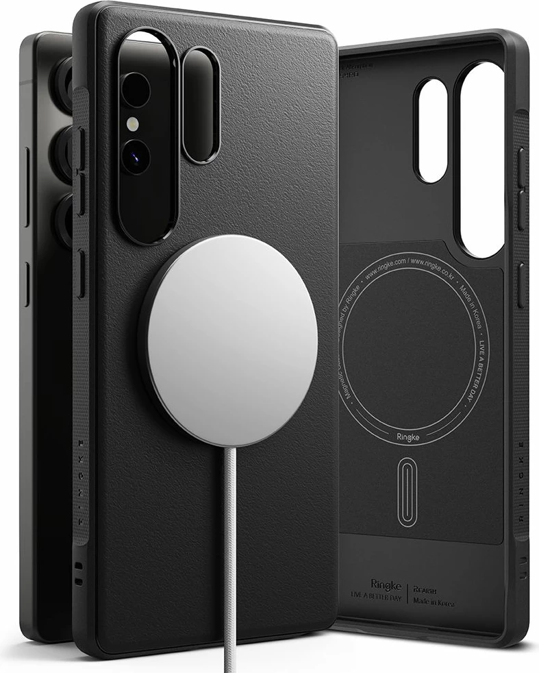 Mbështjellës Ringke Onyx MagSafe për Samsung Galaxy S25 Ultra, i zi