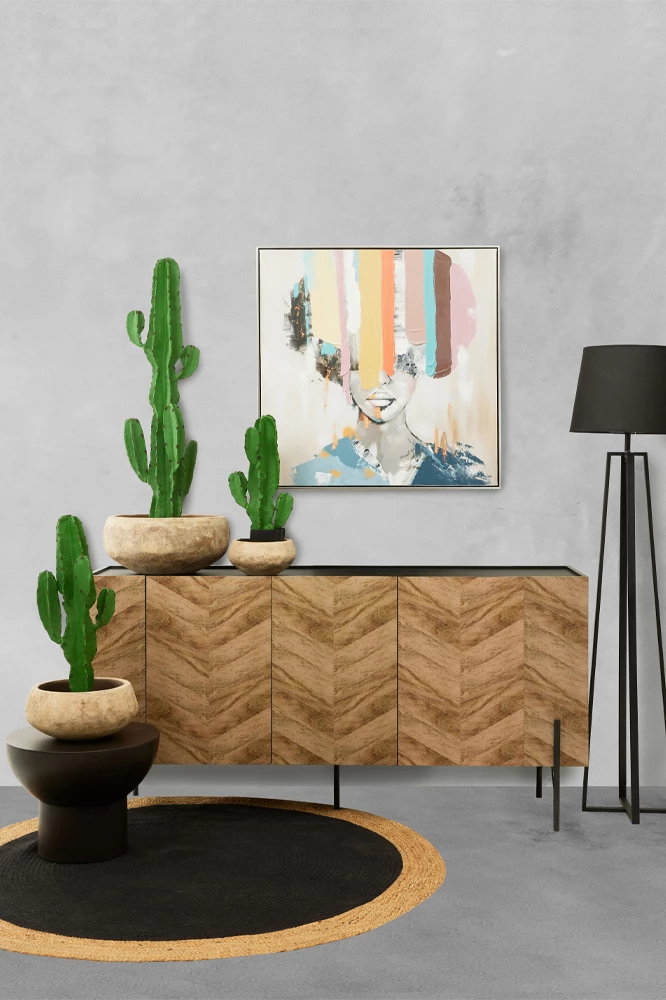 Set vazo PORTER, 3 copë, terrakotë, bezhë, 40x40x19cm