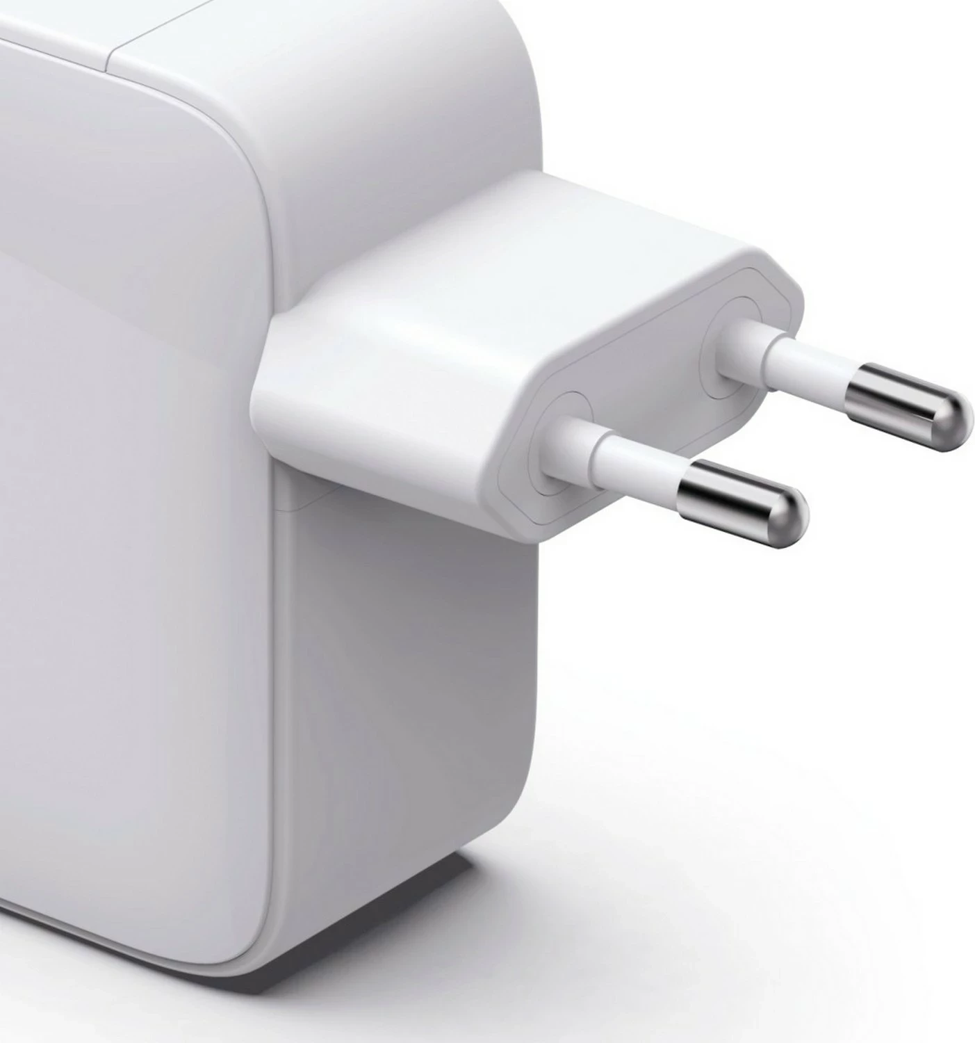 Karikues rrjeti Hama GaN 30W, 2x USB-C, kabllo e tërheqshme, i bardhë