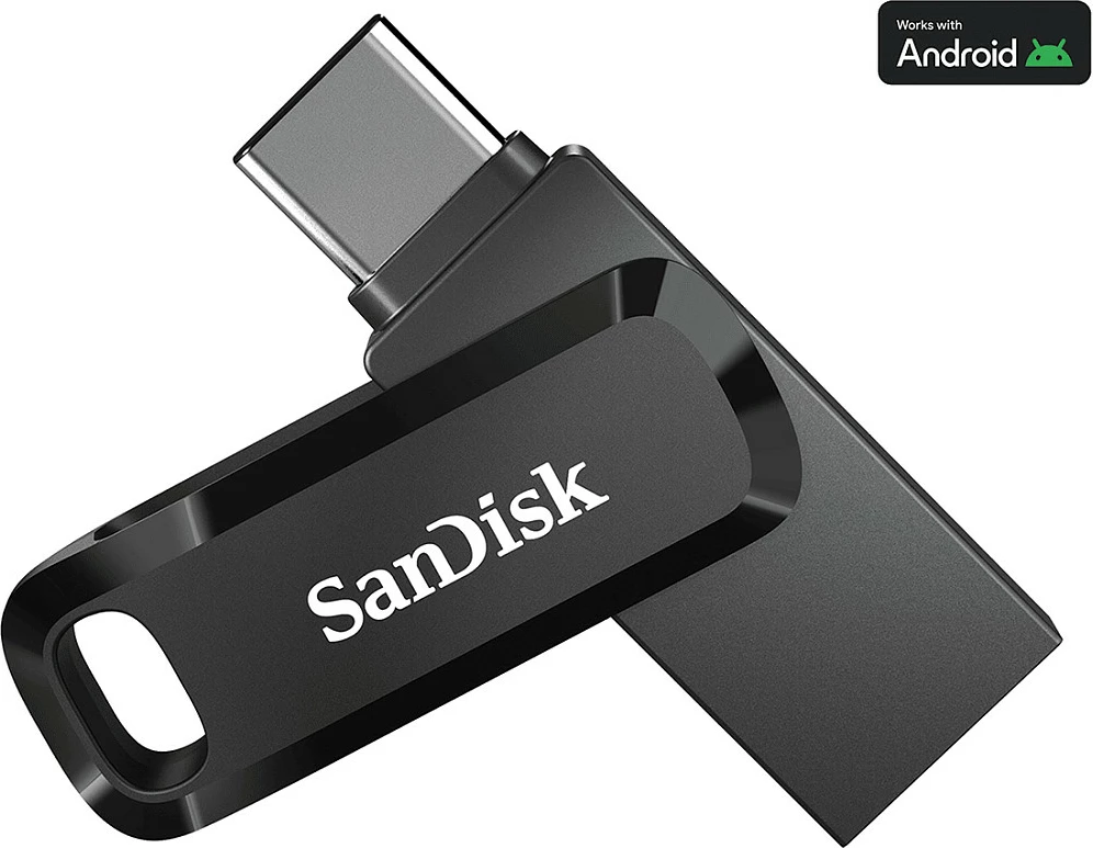 USB stick SanDisk Ultra Dual Drive Go, 2 TB, USB-A/USB-C, USB 3.2 Gen 1, 400 MB/s, i zi