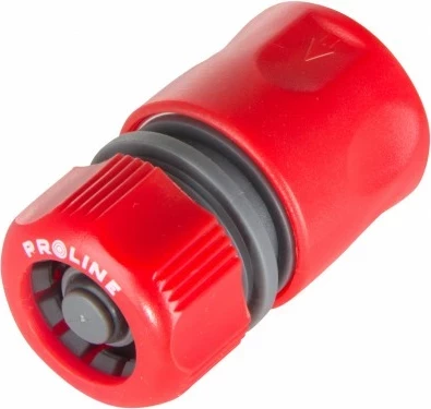 Lidhës i shpejtë PROLINE 99506 për zorrë 3/4" me mbyllës, 30 copë, e kuqe