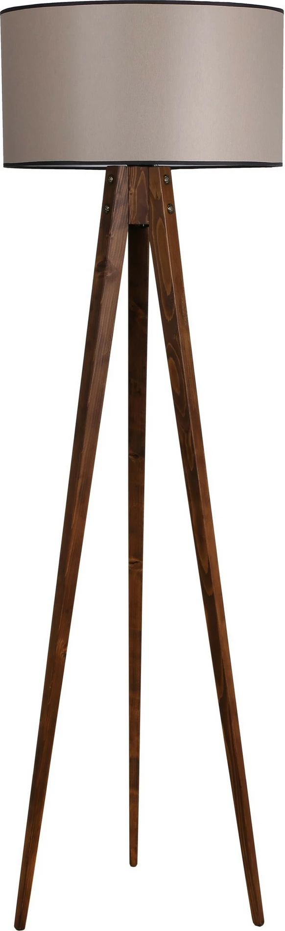 Lambader tripod prej druri, ngjyrë arre, Opviq, cilindër, 82, abajur