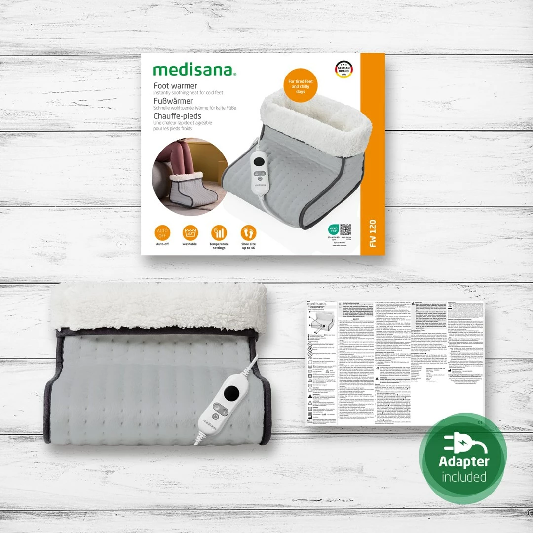 Ngrohës elektrik për këmbë Medisana FW 120, 100 W, Gri