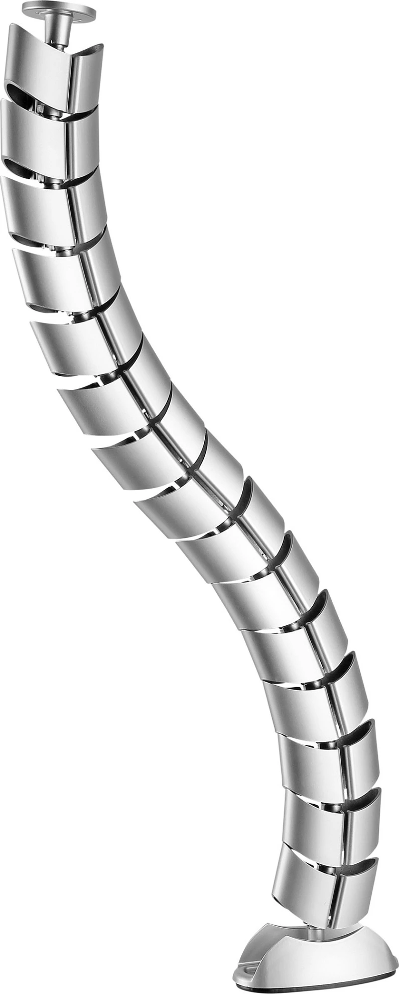 Spinë menaxhimi kabllosh EQUIP Double-Channel, 730 mm, ABS, për tavolinë, argjendtë
