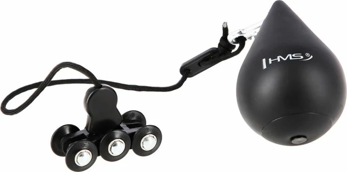 Set hula hop HMS HHW12 me peshë dhe rrip BR163, të zi, plus size