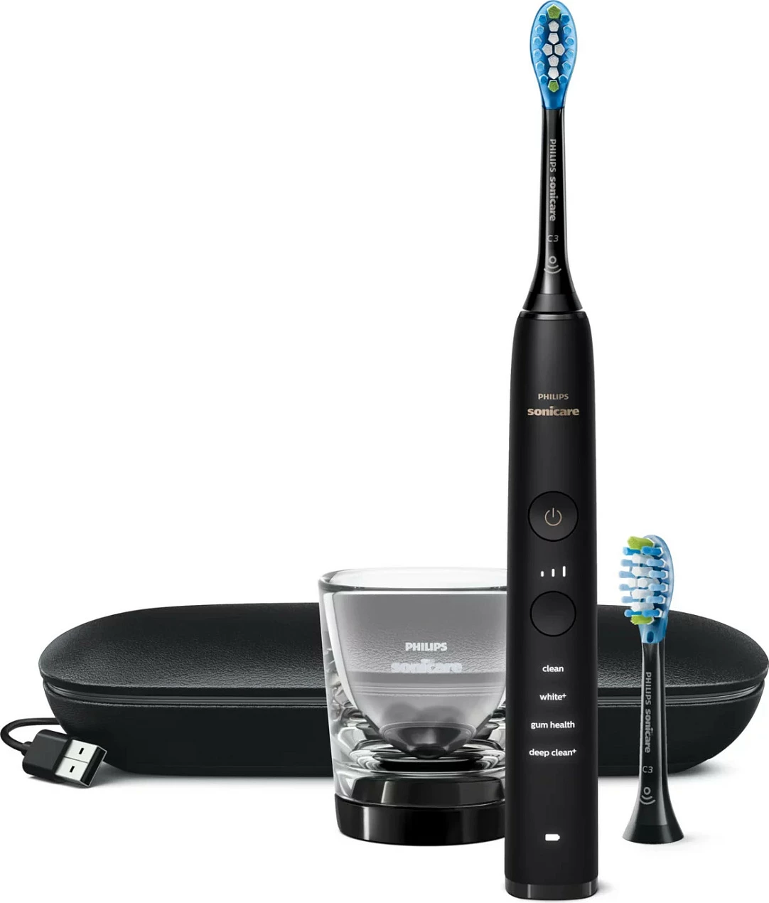 Furçë dhëmbësh elektrike Philips Sonicare DiamondClean 9000 HX9913/18, me App, e zezë