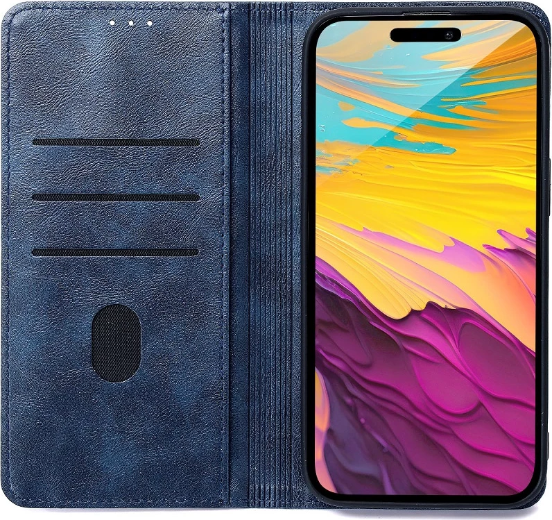 Mbështjellës flip HAVANA Sleek për iPhone 17 Air, me magnet, blu