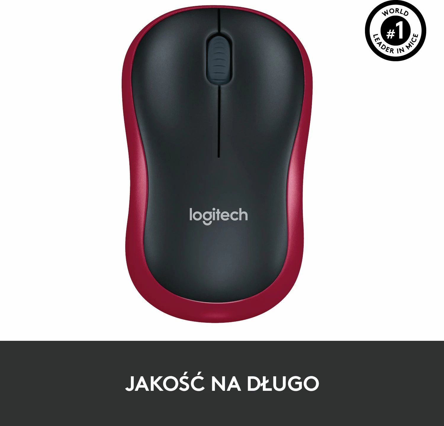 Maus Logitech M185 (910-002240) Wireless USB 1000 DPI, zi/kuqe
