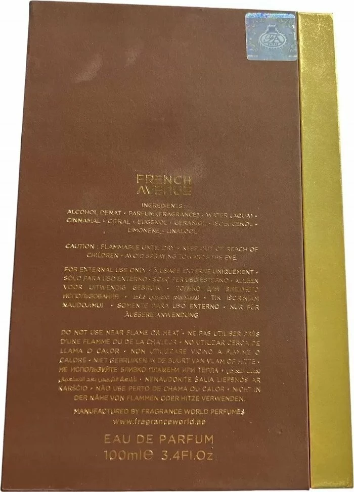 Parfum Eau de Parfum French Avenue Liquid Brun 100 ml për meshkuj