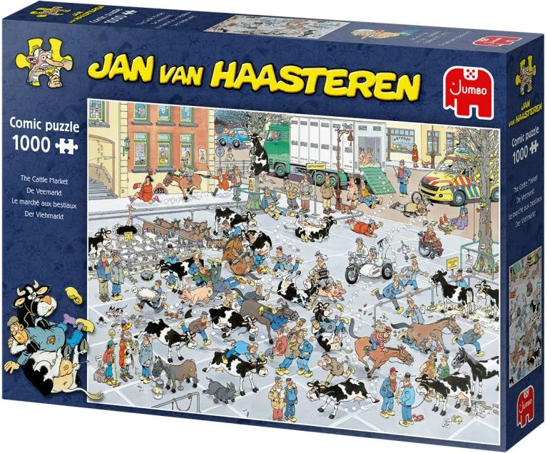 Puzzle, Jumbo, Jan van Haasteren The Cattle Market 19075, 1000 copë
