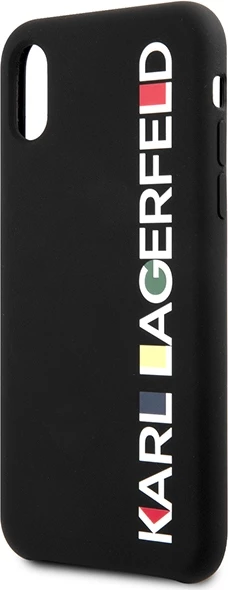 Mbështjellës Karl Lagerfeld Glossy Bauhaus Logo për iPhone X/XS, i zi