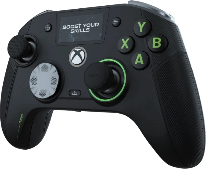 Kontroller gaming Nacon Revolution X Unlimited për Xbox & PC, wireless + kabllor, Hall Effect, ekran LCD, stacion karikimi, i zi/jeshil