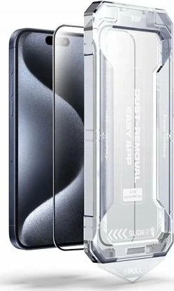 Xham i kalitur mbrojtës ekrani Mobile Origin Screen Guard SGZ-i16 për iPhone 16 9H 0.33mm full display me kornizë aplikimi, transparent me kornizë të zezë, 1 copë