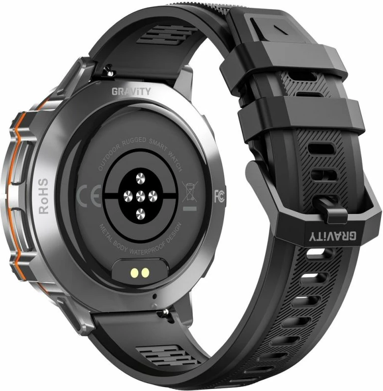 Smartwatch Gravity GT42-3, rrip grafit + byzylyk