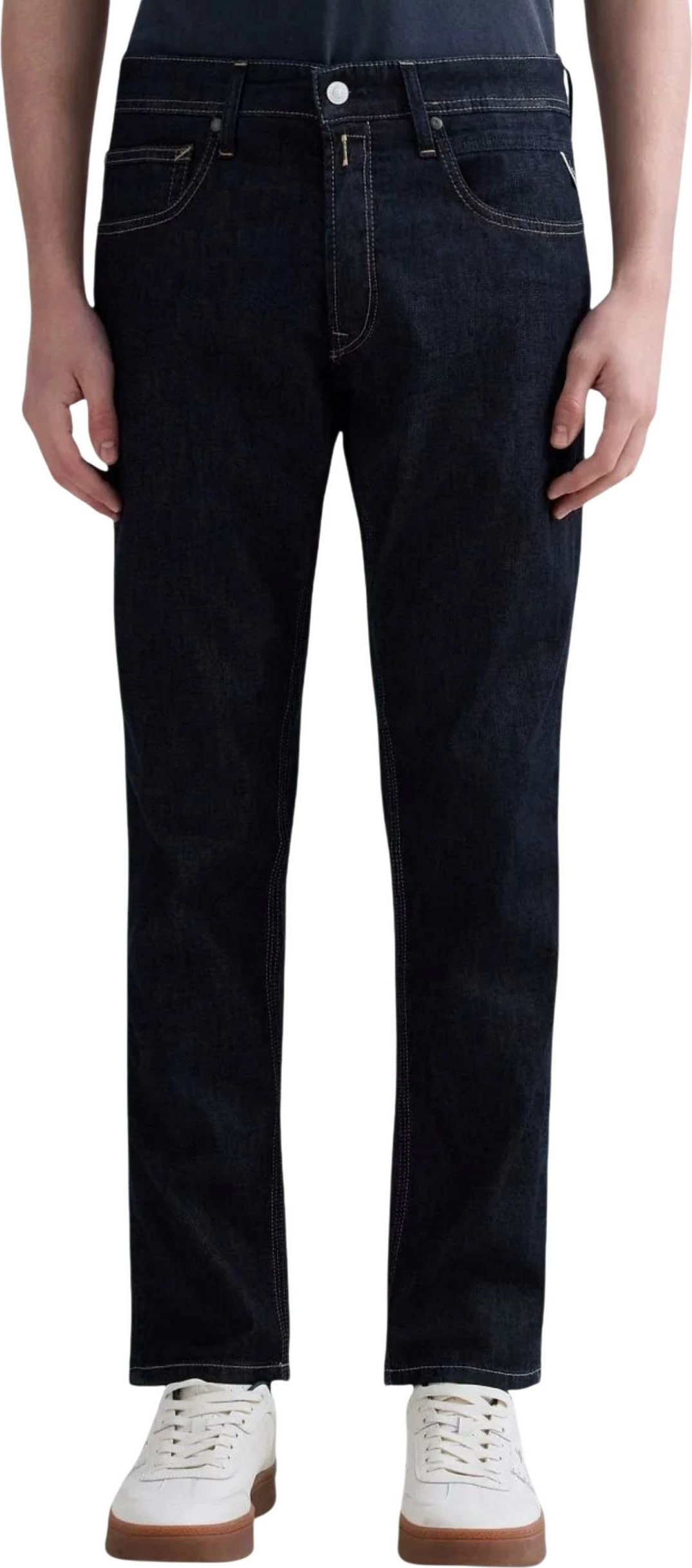 Xhinse për meshkuj Replay Regular Slim M1008J.000.785 150, denim i errët