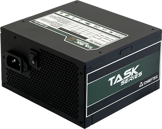 PSU Chieftec Task TPS-500S, 500 W, 80 PLUS Bronze, e zezë