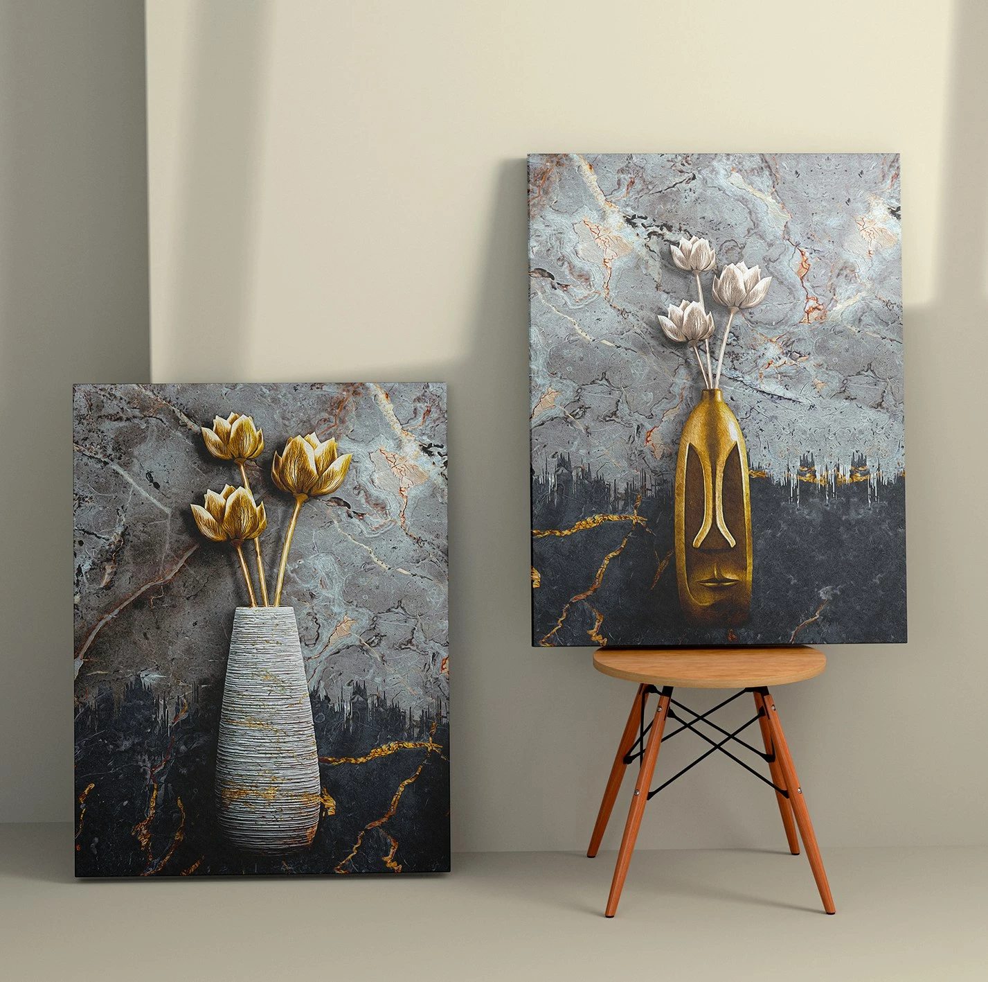 Pikturë dekorative në kanavacë (2 copë), Wallity, 2KNV4305, 70x100cm