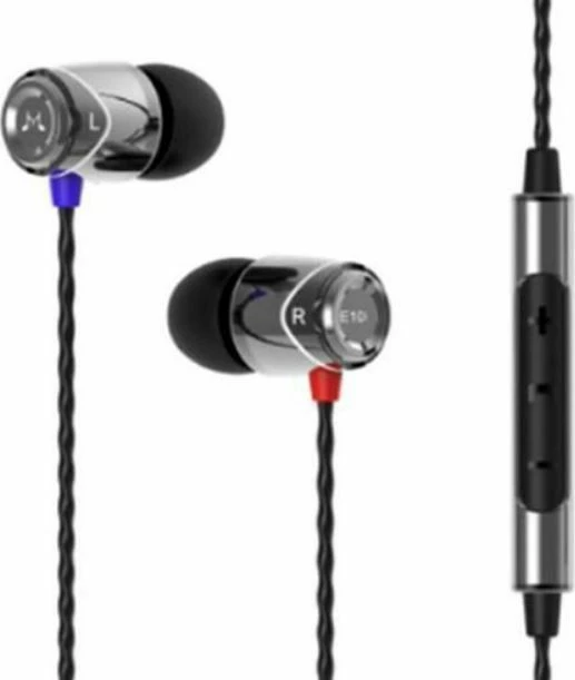 Kufje in-ear SoundMagic E10C, jack 3.5 mm, me mikrofon dhe kontroll volumit, zezë