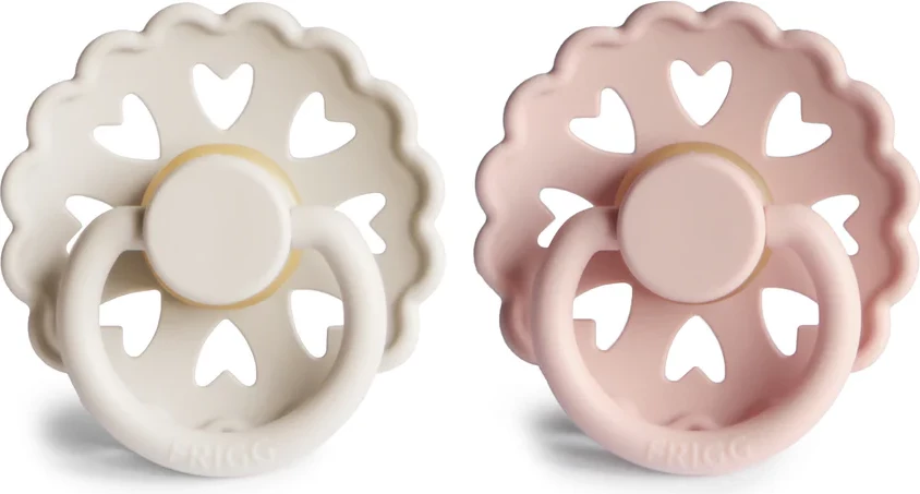 Biberon FRIGG Fairytale, 0-6 muaj, 2 copë, e bardhë/rozë