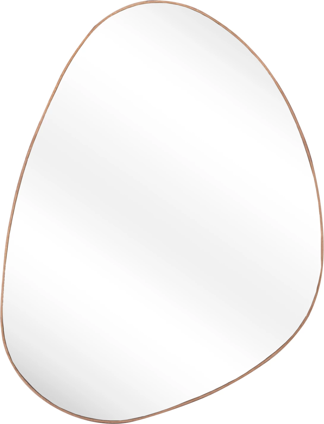 Pasqyrë muri e parregullt, kornizë MDF, ngjyrë druri natyral, FH4487.03, 60x80 cm.