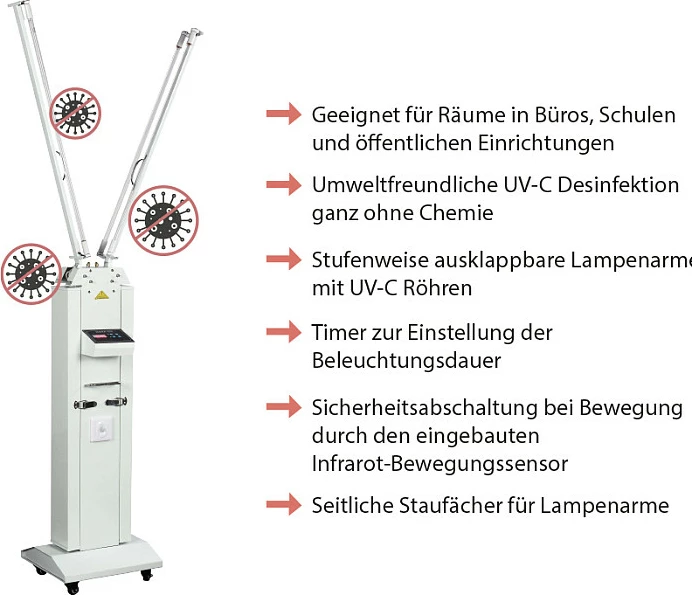 Llambë dezinfektuese UV-C GoodConnections Alcasa UVC-0002, 4x30 W, 253.7 nm, e bardhë
