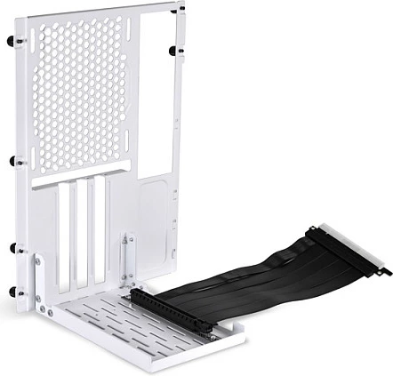 Kit riser PCIe 4.0 x16 Lian Li O11 Dynamic Mini, bracket vertikal, kabllo 20 cm, i bardhë