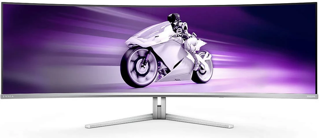 Monitor Philips 49M2C8900 QD-OLED 49 inç, 5120x1440, 32:9, Ambilight, USB-C, i bardhë