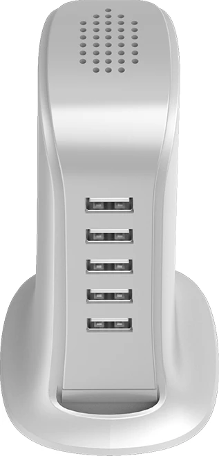 Karikues muri Dudao A5EU 5x USB-A 25W 5A me kabëll 1.5 m prizë EU, i bardhë