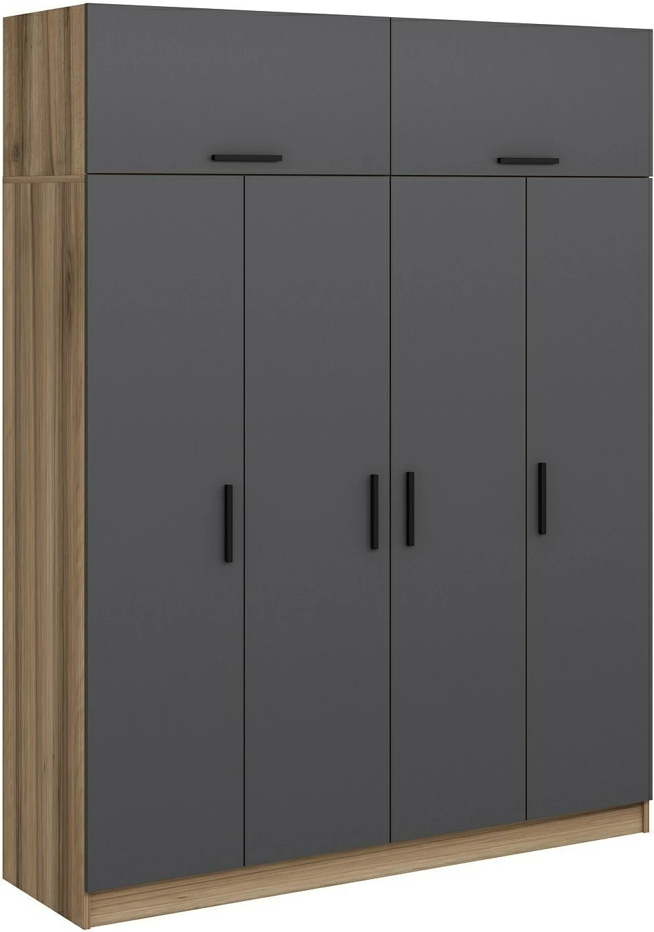 Dollap garderobe Skye Decor, ngjyrë antracit, 7528