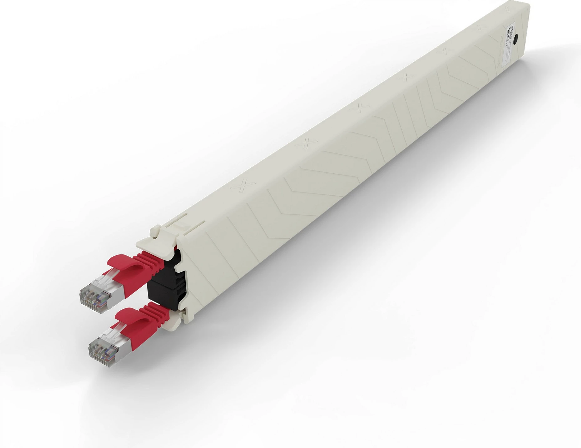 Kasetë PATCHBOX patchbox.one, Cat6a U/FTP (STP), 0.8 m, 8RU, e kuqe