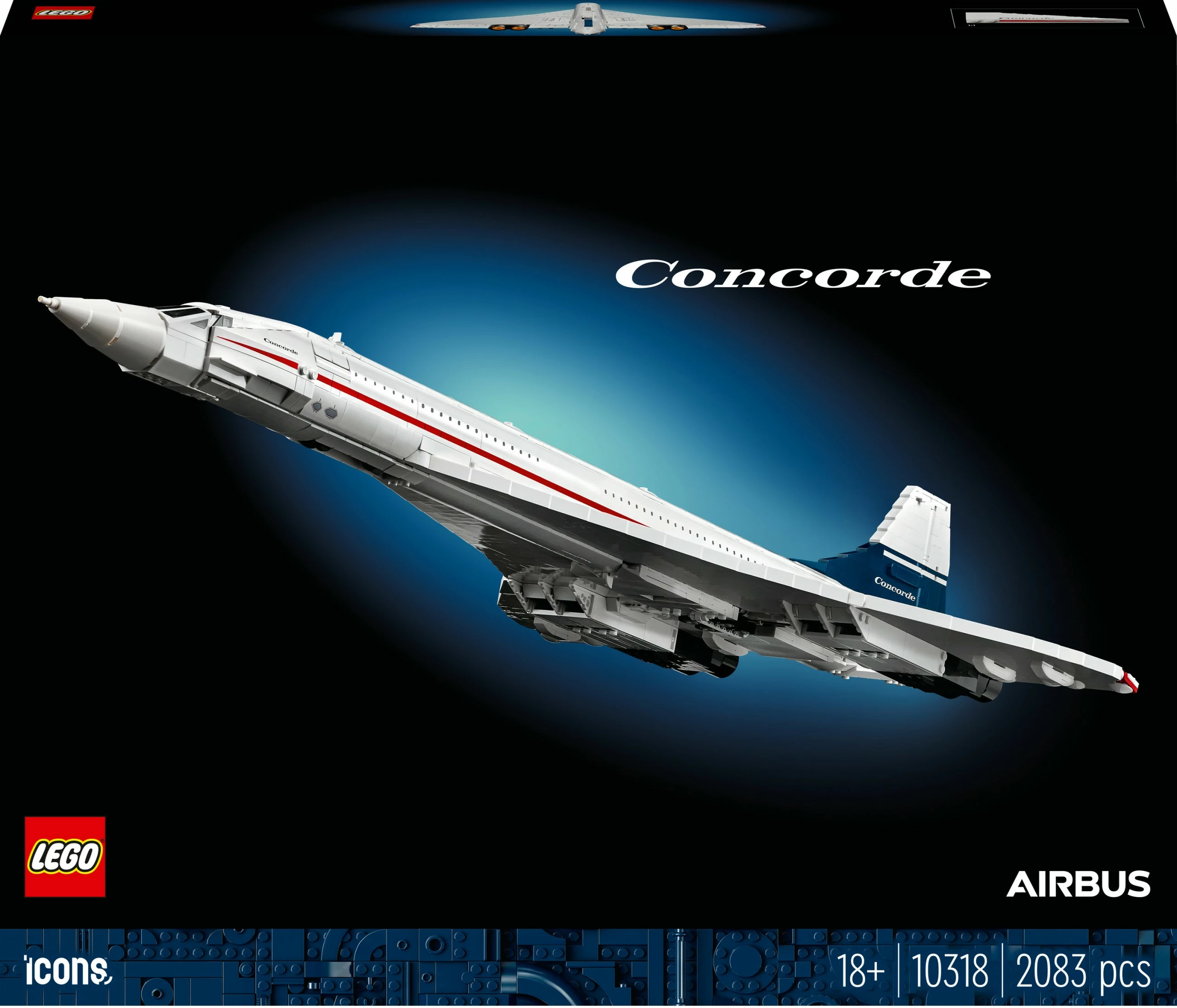 Set ndërtimi LEGO ICONS Concorde, 2083 pjesë, shumëngjyrësh