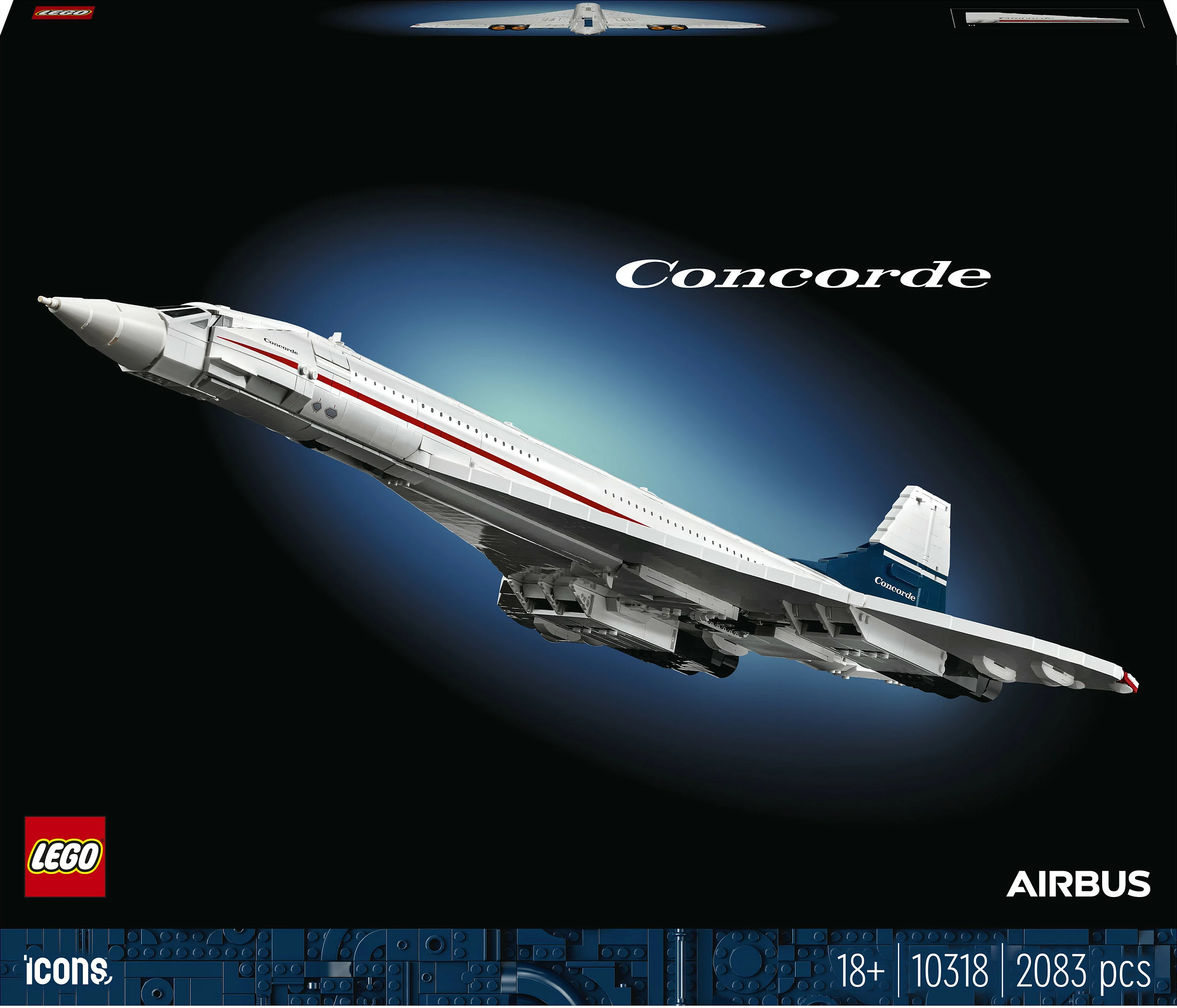 Set ndërtimi LEGO ICONS Concorde, 2083 pjesë, shumëngjyrësh
