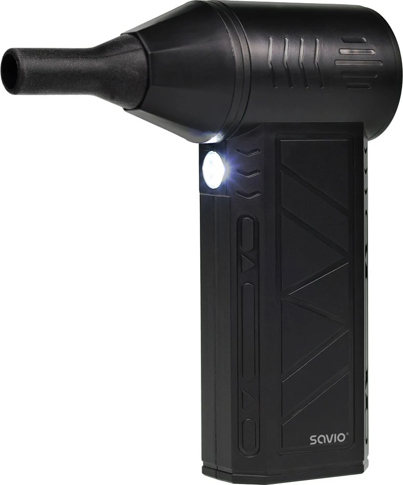 Fryrës pa kabllo mini, Savio, MD-01 (SAVMD-01), 4000 mAh, deri 100000 RPM, USB-C, dritë LED, 3 shpejtësi + Turbo, e zezë