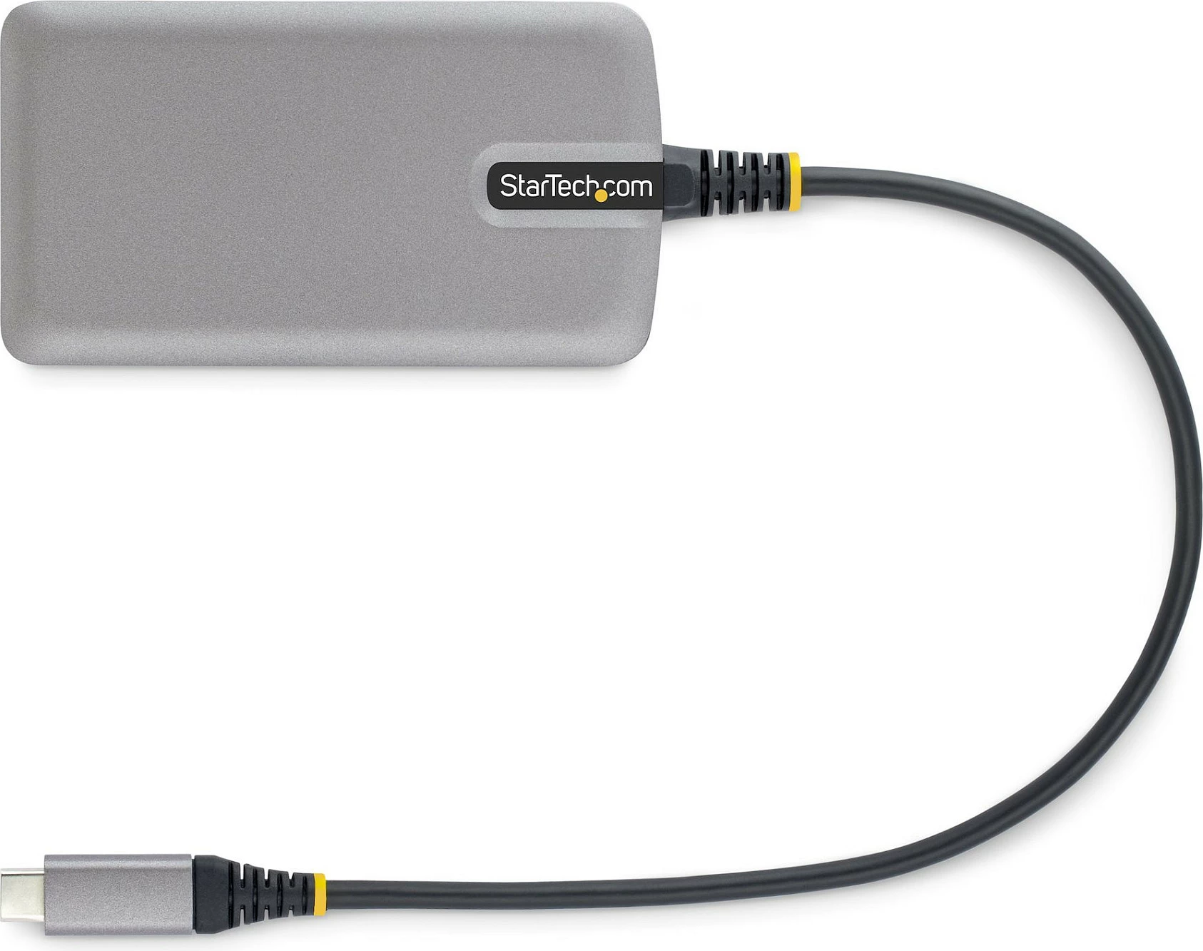 Hub USB-C StarTech 4-Port, 4x USB-A 3.2 Gen 1 5Gbps, Micro-USB për energji shtesë, kabllo 30cm, gri