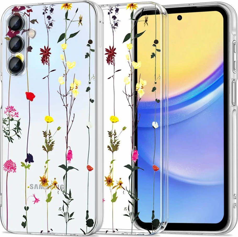 Mbështjellës Tech-Protect FlexAir+ për Samsung Galaxy A35 5G, lule shumëngjyrëshe