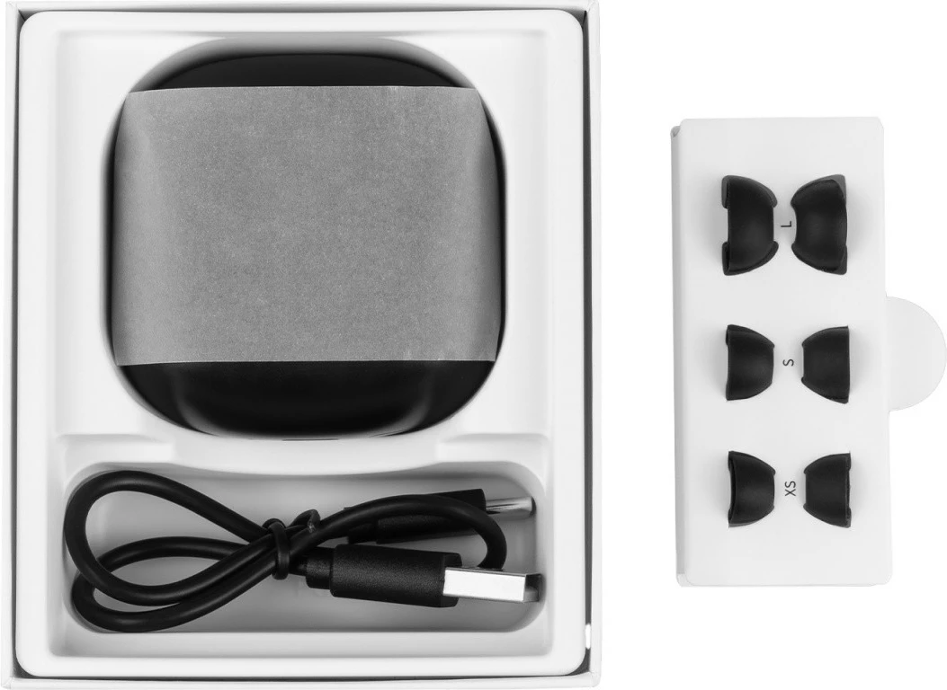 Kufje wireless Audiocore AC591 PRO me ANC/ENC, 6 mikrofona, Bluetooth 5.4, kuti karikimi USB‑C, e zezë