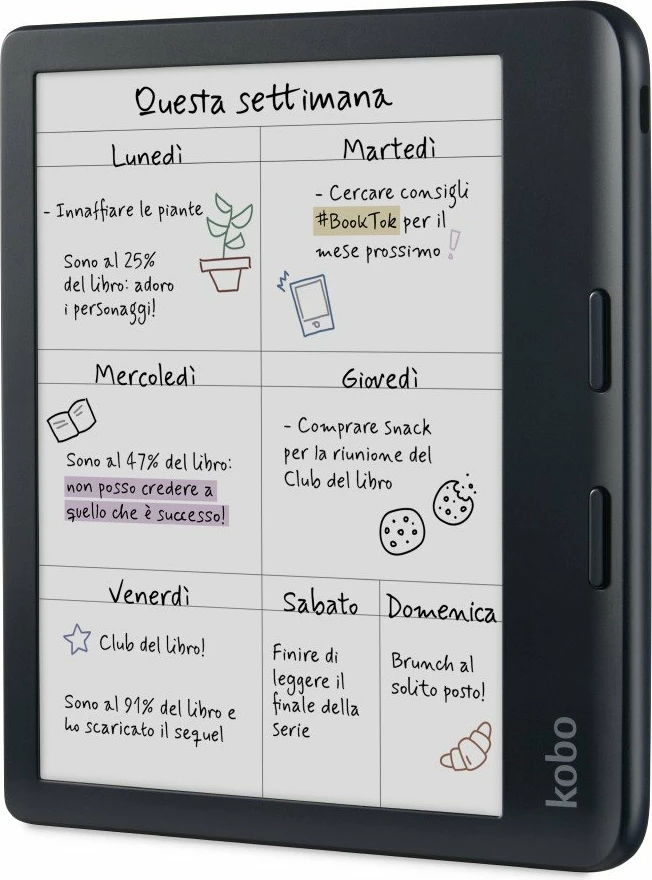 Lexues eBook Kobo Libra Colour N428-KU-BK-K-BU 32GB 7\" me Stylus 2, i zi