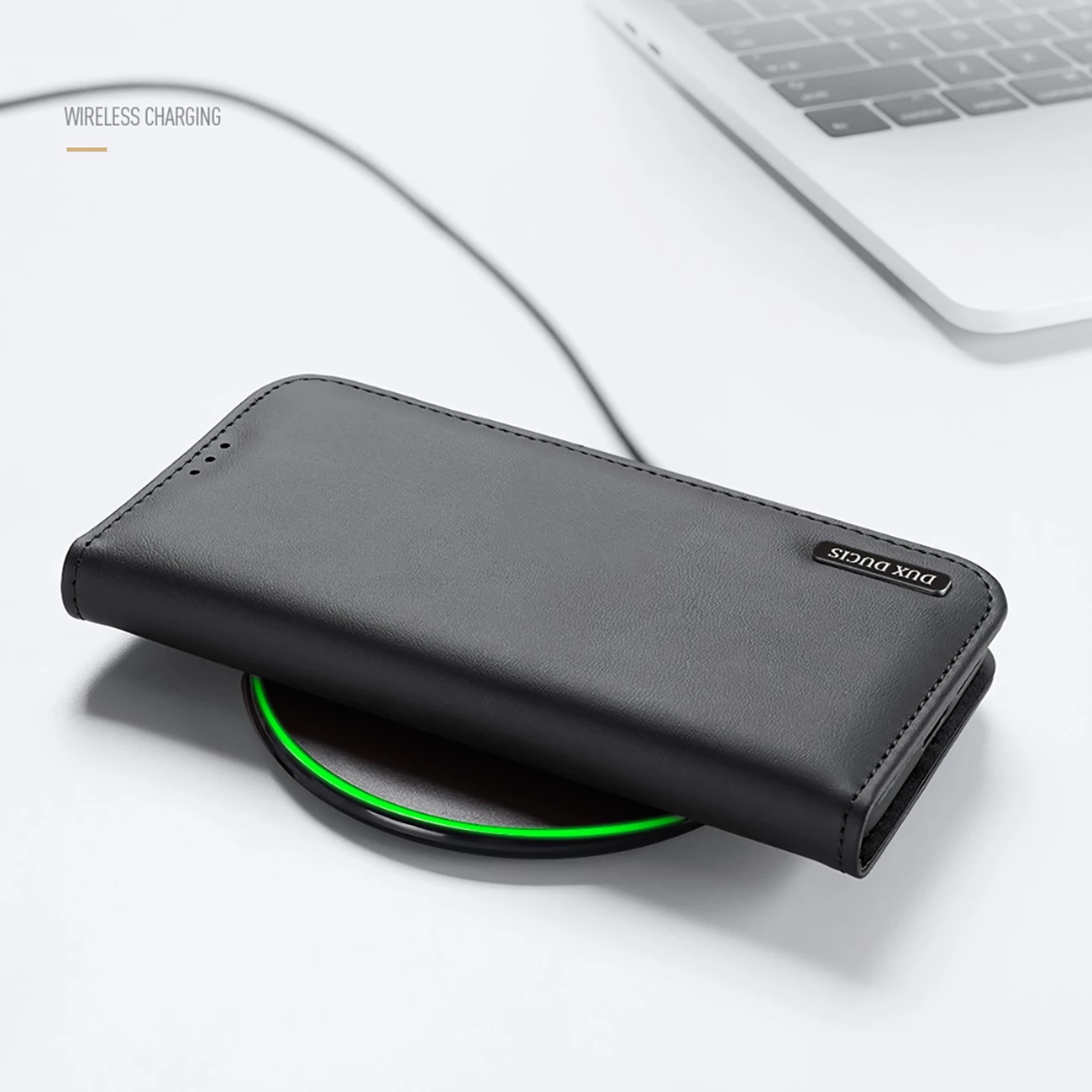 Mbështjellës Dux Ducis Hivo për Samsung Galaxy S25 Edge, me kapak, RFID, i zi