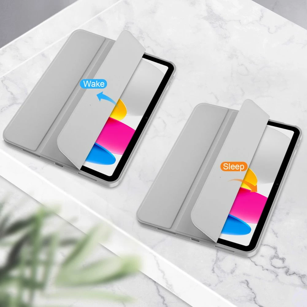 Mbështjellës tablet Tech-Protect SC Pen Case për iPad 10.9" (2022), silikon, gri e çelët