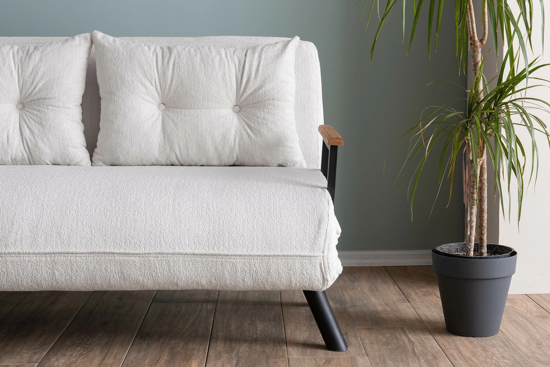 Divan-krevat dy ulës, Atelier del Sofa, Sando, teddy, i bardhë