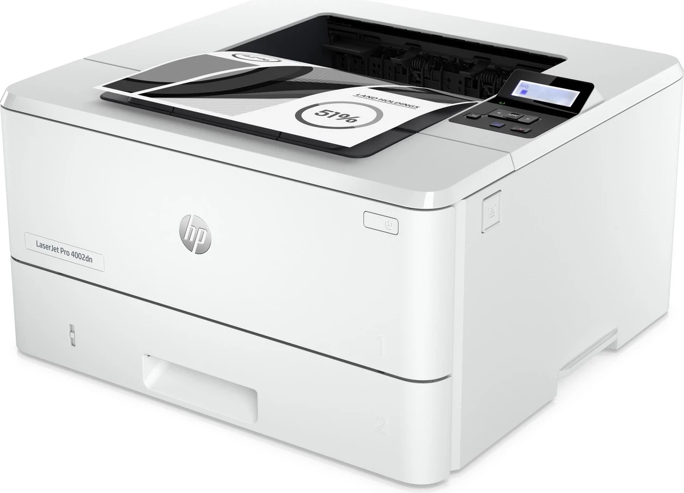 Printer HP LaserJet Pro 4002dn, 1200 x 1200 dpi, 40 ppm, USB 2.0, Ethernet, bardhë-gri